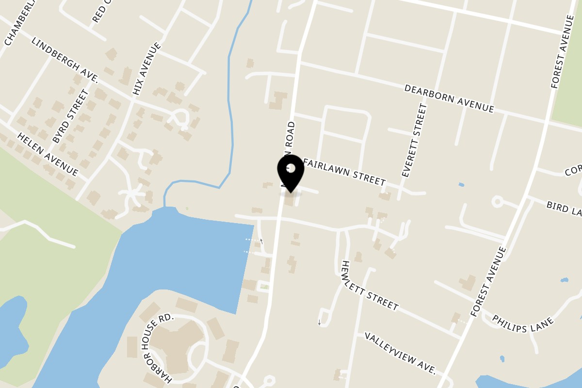 Map showing the location of Milton Point Provisions on 615 Milton Rd in Rye